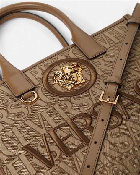 versace bag gift set|versace allover small tote bag.